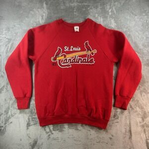 Vintage St. Louis Cardinals Sweatshirt Mens Large Red MLB Fruit Of The Loom 80s